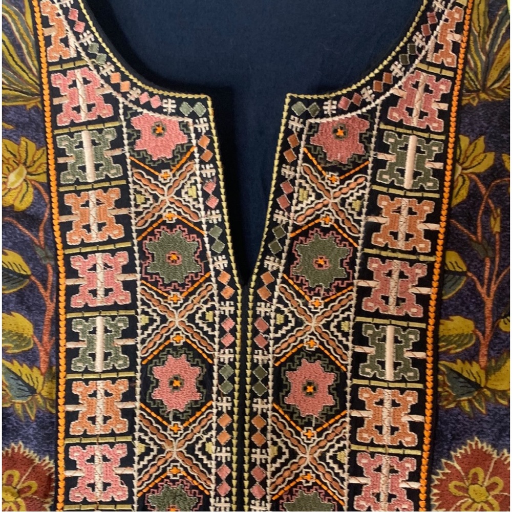 Soft Surroundings Black Tunic with Multicolor Printed Panel - Picture 6 of 15